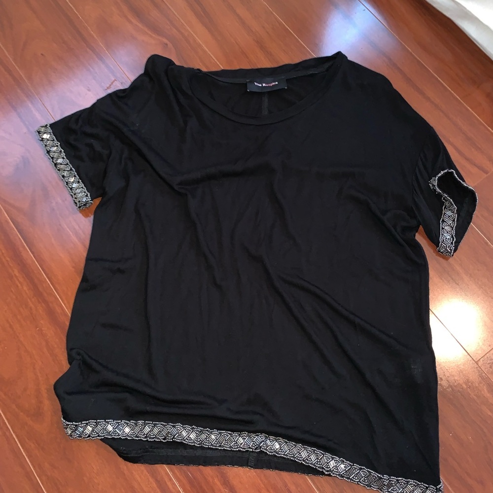 the kooples beaded black tee